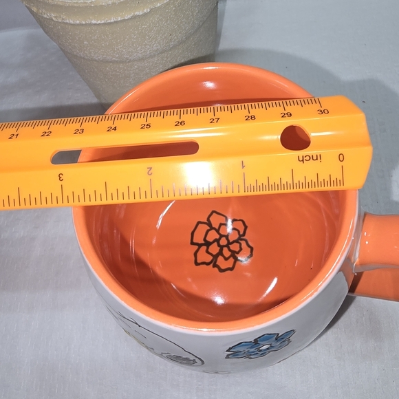 Snoopy and Woodstock Floral Mug with Orange Handle 2024 - Picture 5 of 6